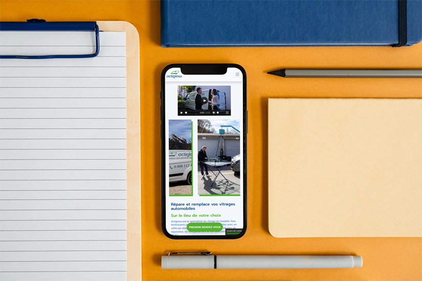 Le nouveau site web d'actiglass, pilier de la politique commerciale version mobile
